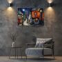 Moonlit Murmurs Landscape Canvas Wall Art, thumbnail 3 of 8