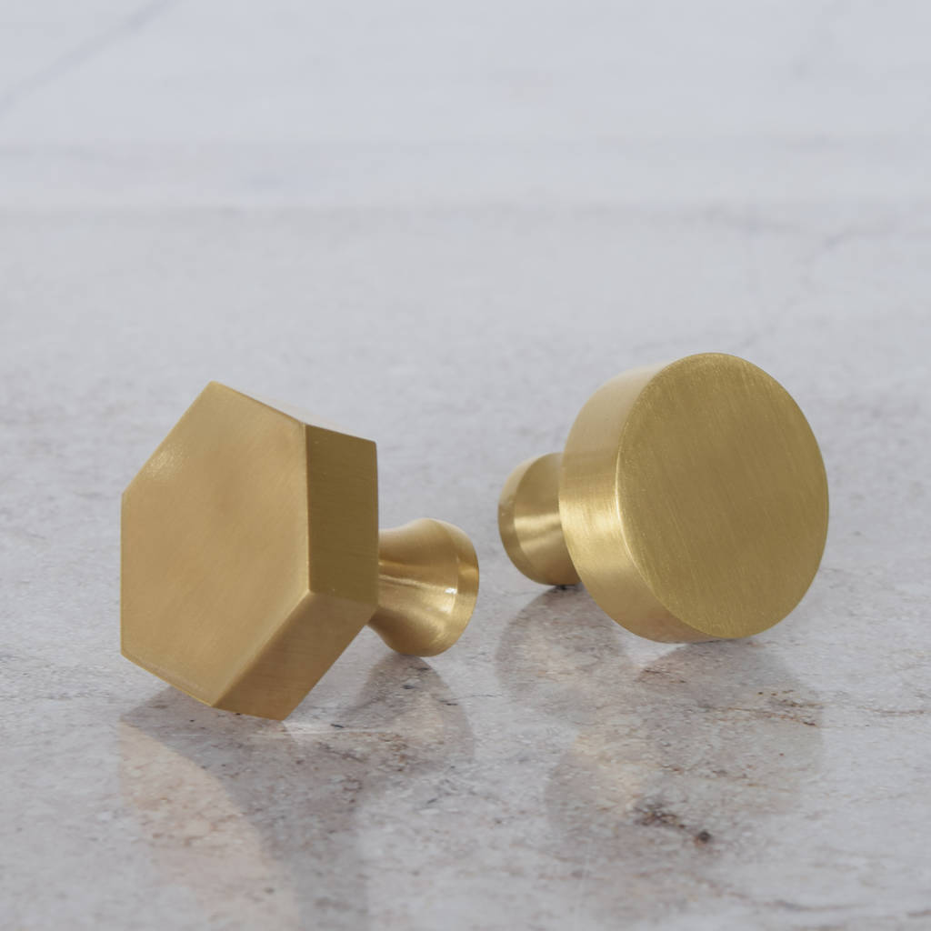 modern brass gold cupboard door knobs by pushka home