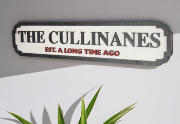 Personalised Street Sign In A Vintage Railway Design, 3 of 5