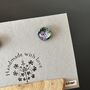 Rainbow Abstract Fused Glass Sterling Silver Stud Earrings, thumbnail 2 of 10