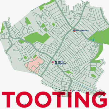 Sw17 Tooting A3 Print, 2 of 2