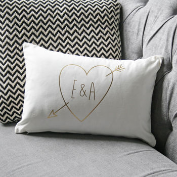 Personalised Initials Cupid Cushion, 2 of 3