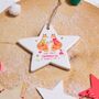 Christmas Ceramic Hanging Star For New Family, thumbnail 1 of 2