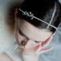 Silver Orchid Pearl Bridal Headpiece, Becomes A Pendant, thumbnail 2 of 6