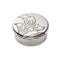 Personalised Floral Pewter Trinket Box Pill Box, thumbnail 1 of 5