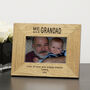 Personalised Me And Grandad Wood Picture Frame, thumbnail 1 of 2