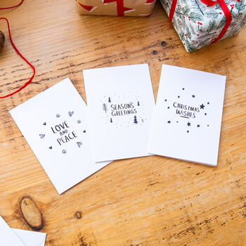 Pack Of Three Illustration Christmas Cards, 5 of 5