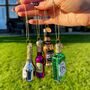 Hanging Mini Glass Bottles Set, thumbnail 1 of 6