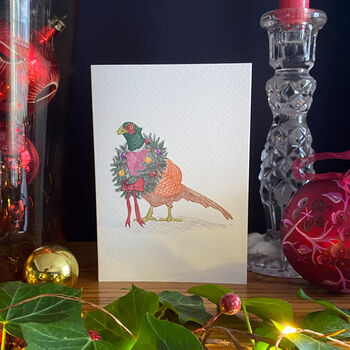 Woodland Christmas: Festive Pheasant Christmas Card, 2 of 9