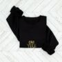 Black Christmas Jumper With Gold ‘Fab Yule Ous’ Slogan, thumbnail 7 of 7