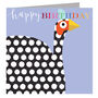 Happy Birthday Guinea Fowl Greetings Card, thumbnail 2 of 5