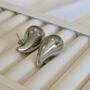 Chunky Drop Earrings Silver, thumbnail 9 of 9