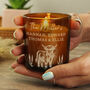 Family Keepsake Engraved Highland Cow Candle, thumbnail 1 of 2