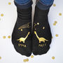 Stargazing Dinosaurs Personalised Socks, thumbnail 1 of 3
