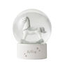Personalised Rocking Horse Glitter Snow Globe – Magical Christmas Keepsake, thumbnail 3 of 3