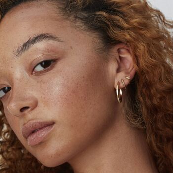 Huggie Hoop Earrings Silver Or Gold Vermeil Plated, 4 of 7