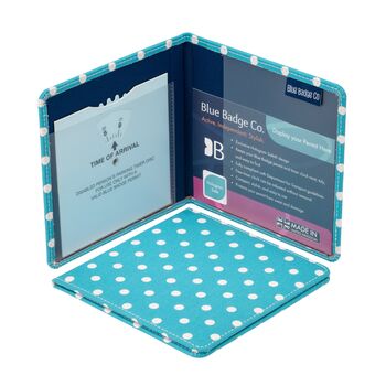 Blue Badge Permit Wallet In Spotty Aquamarine, 7 of 7