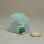 Large Round Blue Reef Sterling Silver Pendant, thumbnail 2 of 4