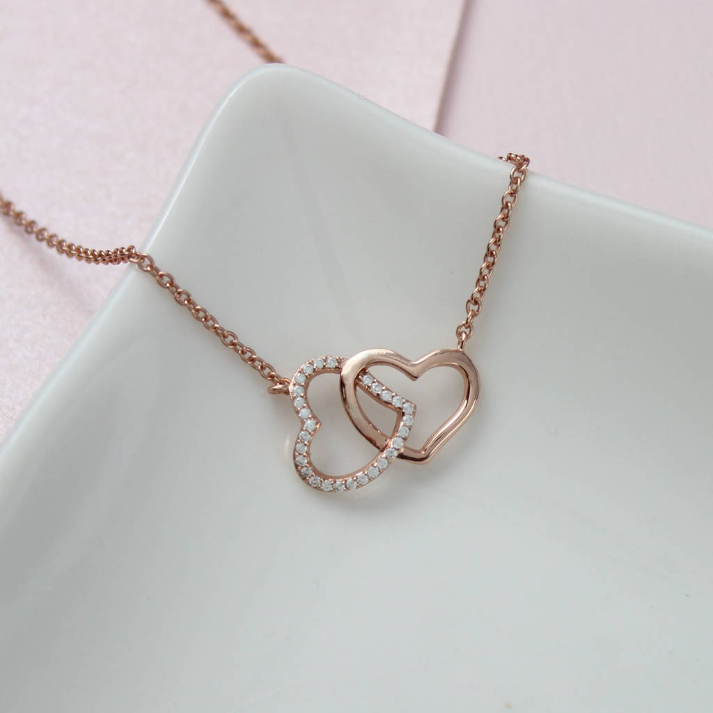 entwined heart necklace by bish bosh becca | notonthehighstreet.com