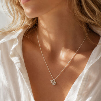 Mama And Baby Bear Initial Charm Necklace, 5 of 10