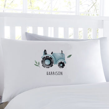 Personalised Children's Tractor Pillowcase, 2 of 3