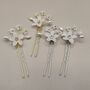 Pearl Flower Bridal Hair Pins Set Of Two, thumbnail 6 of 12