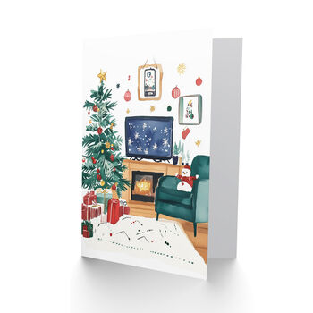 Cosy Decorated Home Tree Gifts Xmas Christmas Card, 2 of 4