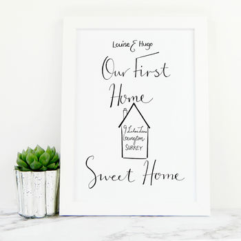 Personalised 'Our First Home' Print, 4 of 7
