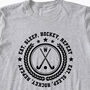 Eat, Sleep, Hockey, Repeat Organic T Shirt, thumbnail 1 of 11