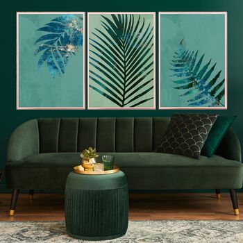 Tropical Palm Leaf Personalised Custom Colour Print, 3 of 6
