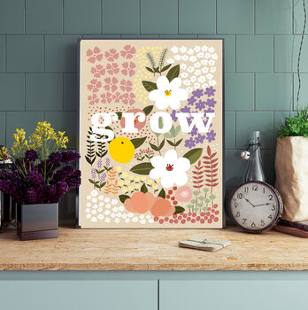 Flower Garden 'Grow' Print, 2 of 4