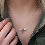 Personalised Sterling Silver Dragonfly Necklace, thumbnail 1 of 4