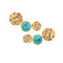 Lakshmi Turquoise Stud Earrings Silver Or Gold Plated, thumbnail 6 of 11
