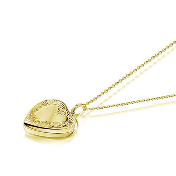 Personalised 18 K Gold Plated Heart Locket With Scroll, 6 of 7