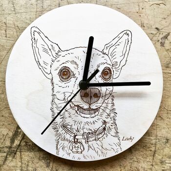 Bespoke Pet Portrait Clocks, 8 of 10