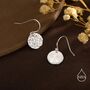 Sterling Silver Hammered Disks Dangle Drop Earrings, thumbnail 6 of 11