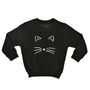 'Cat Face' Halloween Children's Sweatshirt Jumper, thumbnail 4 of 9