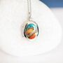 Personalised Sterling Silver Blue Mohave Turquoise Locket, thumbnail 3 of 12