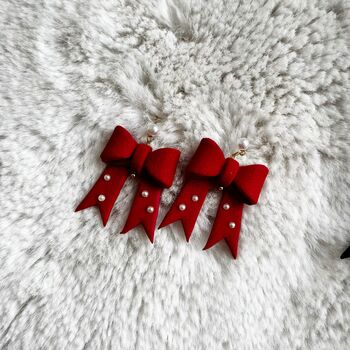 Statement Bow And Pearl Earrings, 4 of 5