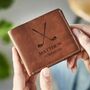 Full Grain Handmade Leather Wallet For Golfer, thumbnail 1 of 8