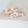 Rose Gold Floral Diamond Engagement Ring, thumbnail 2 of 2