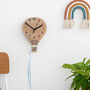 Children's Hot Air Balloon Personalised Rainbow Clock, thumbnail 1 of 6