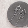 Double Hoop Pendant Drop Earrings, thumbnail 2 of 6