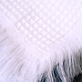 Personalised White Waffle Christening Shawl, thumbnail 3 of 5