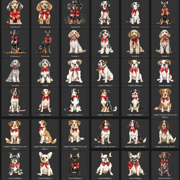 Personalised Dogs First Christmas Keepsake Mug Multiple Breeds, 8 of 10