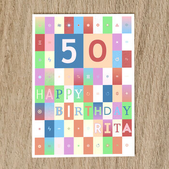 Personalised Birthday Card Age And Name, 11 of 12