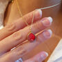 Garnet January Birthstone Pendant Charm Necklace, thumbnail 2 of 6