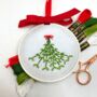 Diy Christmas Mistletoe Decoration/Embroidery Kit, thumbnail 8 of 11