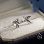 Oxidised Sterling Silver Dragon Fossil Stud Earrings, thumbnail 1 of 11