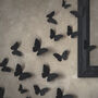 Halloween Black Paper Moths Decorations X 30, thumbnail 1 of 3